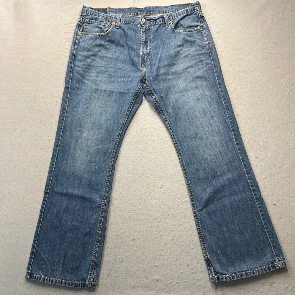 Levis 527 Slim Bootcut Jeans Mens 38x32 Blue Denim Pants 05527-0239
